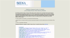 Desktop Screenshot of lymewebcast.idsociety.org